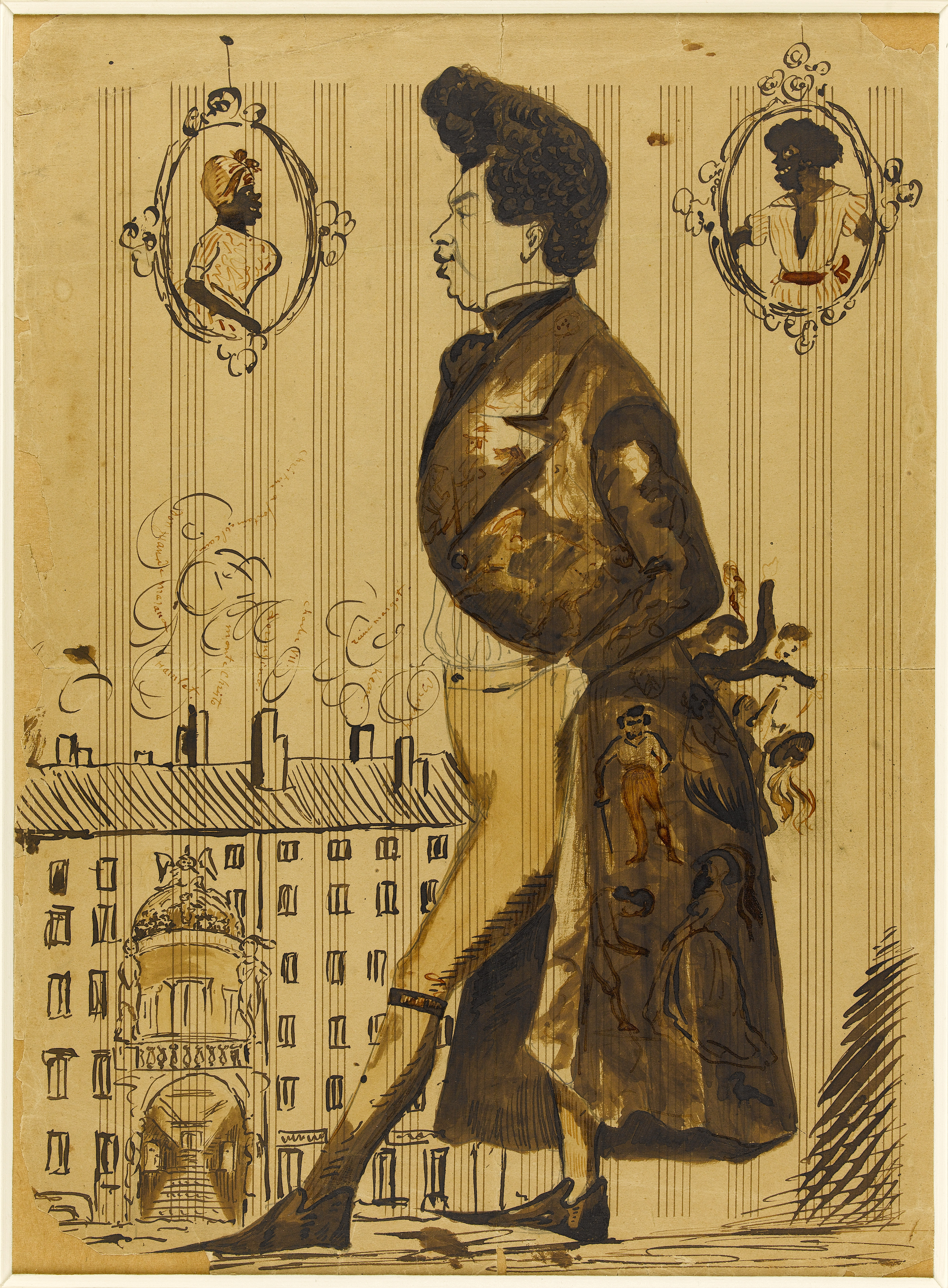 Portrait-charge d’Alexandre Dumas père 
