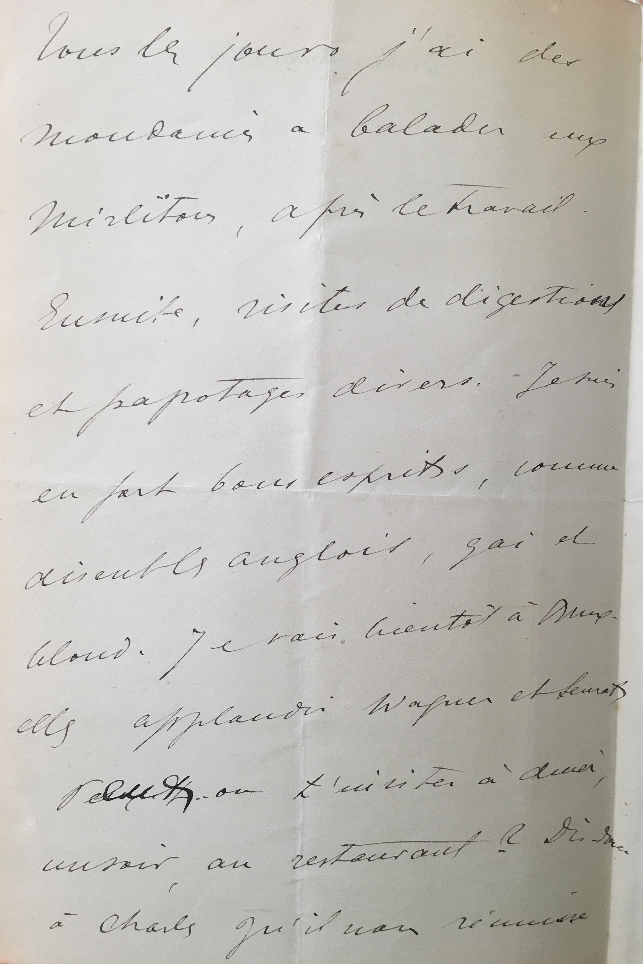 Lettre de Jacques-Emile Blanche à Ary Renan, 15 février 1887
