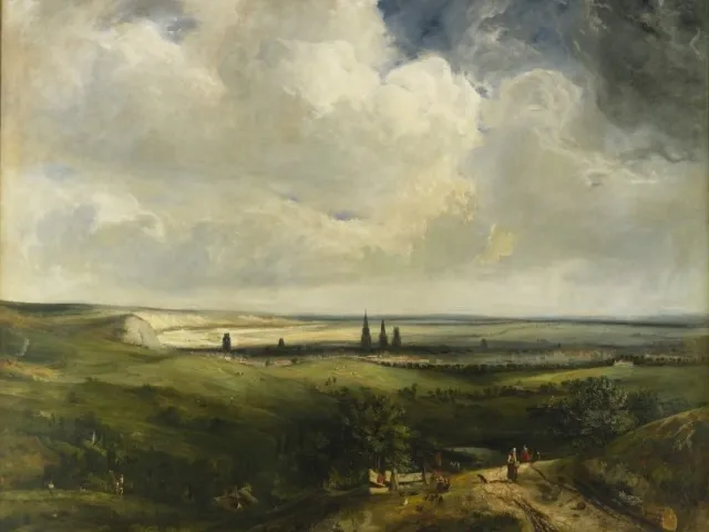 Vue générale de Rouen, prise du Mont-aux Malades 1831, Salon de 1833, Paul HUET (1803-1869), Rouen, Musée des Beaux-Arts