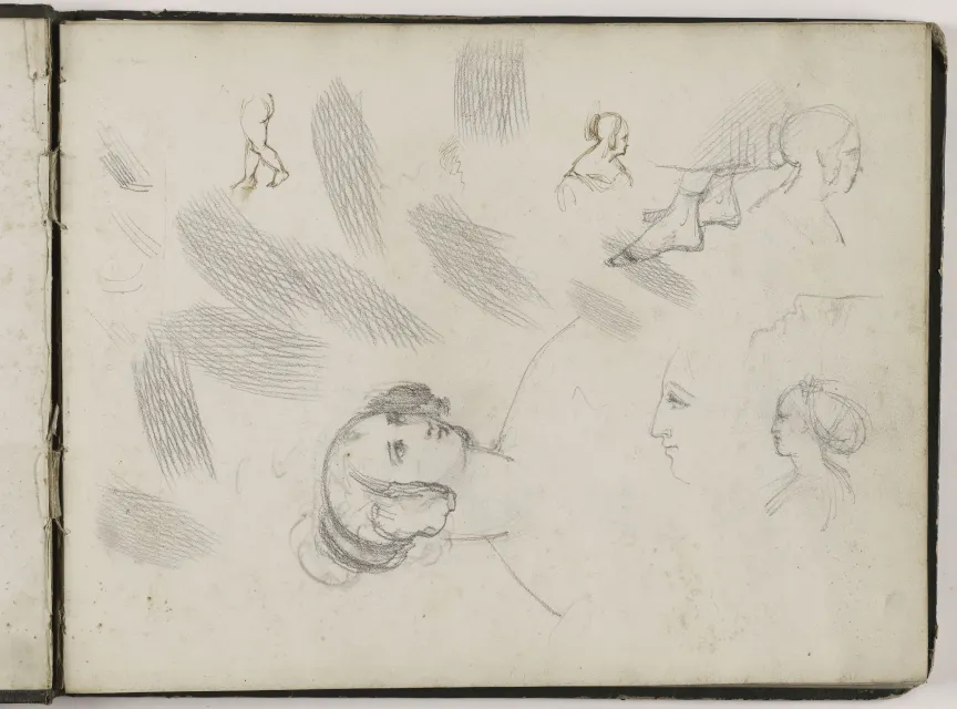 Anonyme, Carnet de 63 feuillets (Études de figures), inv. CSR AG 304, vers 1830-1840